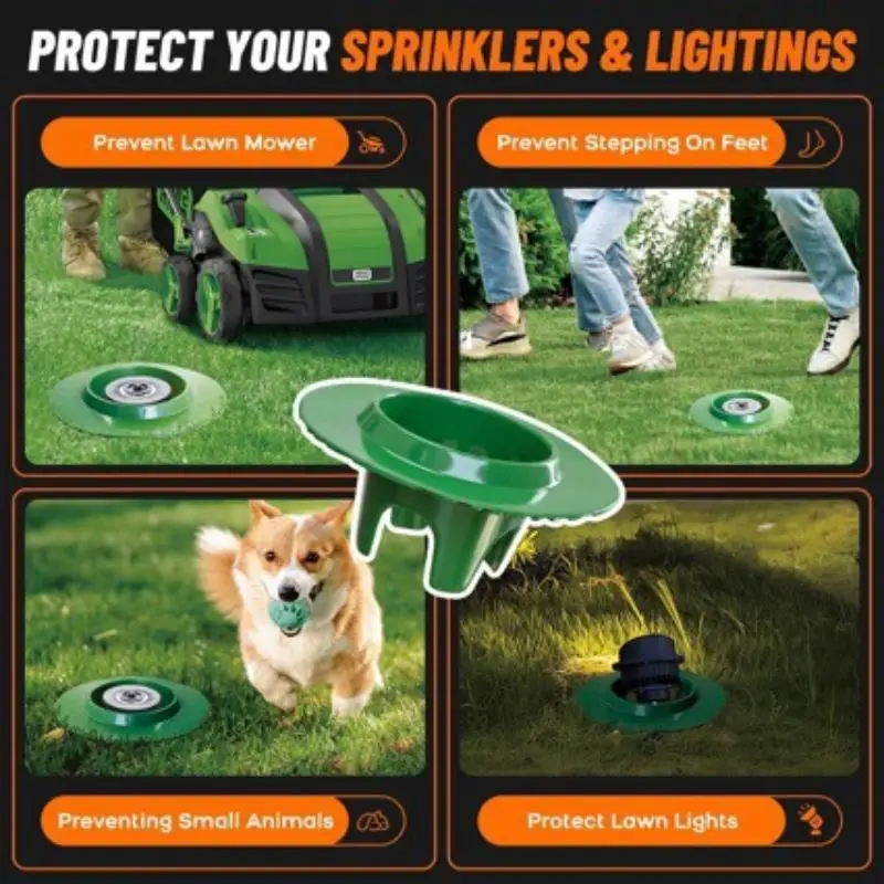 1Pcs Lawn Sprinkler Head Protector Round Dust Proof Impact Resistant Sprayer Guard for Lawn Irrigation Systems Garden Sprinkler