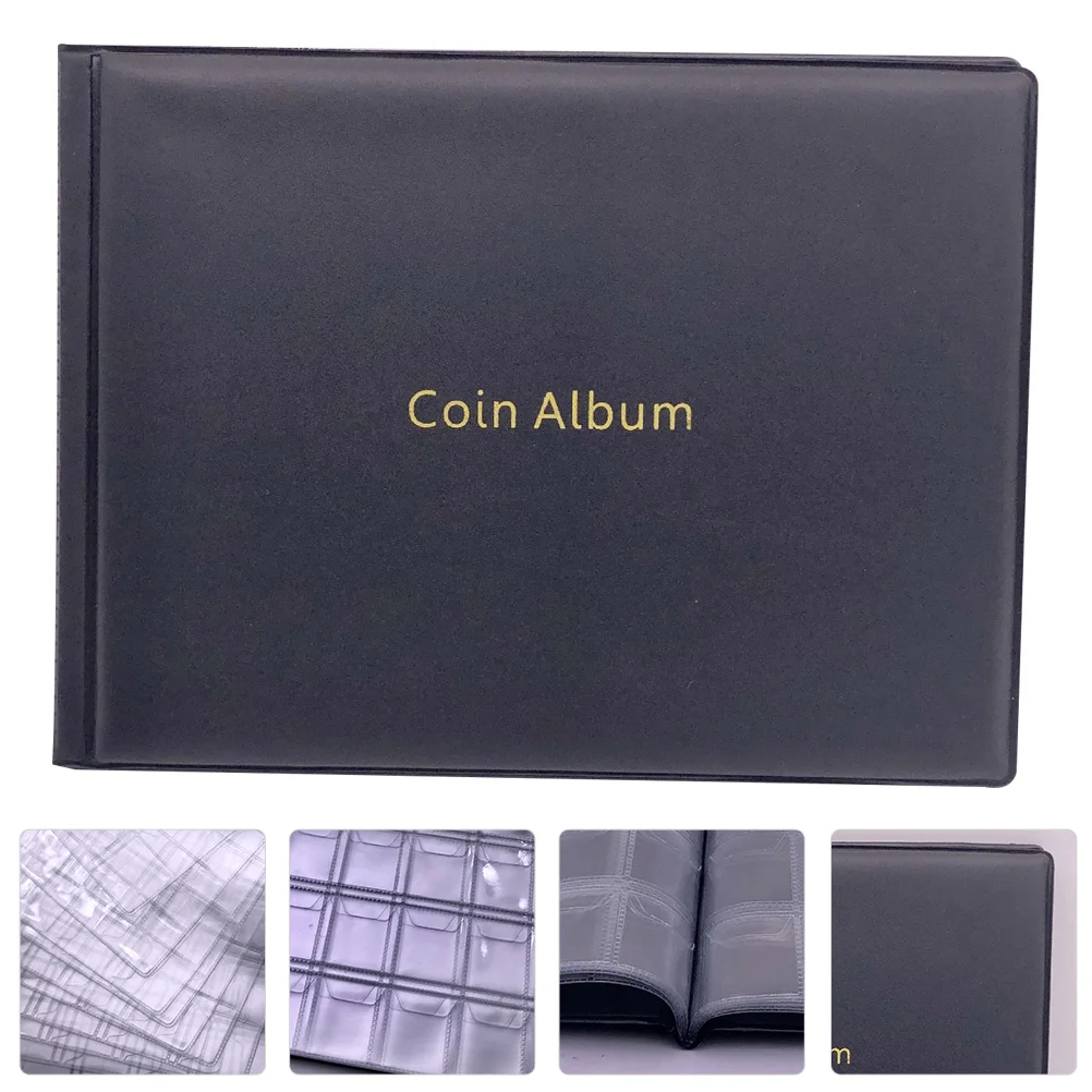 Coin Collection Book The Album Souvenir Coins Storage Pu Collector Commemorative Organizer