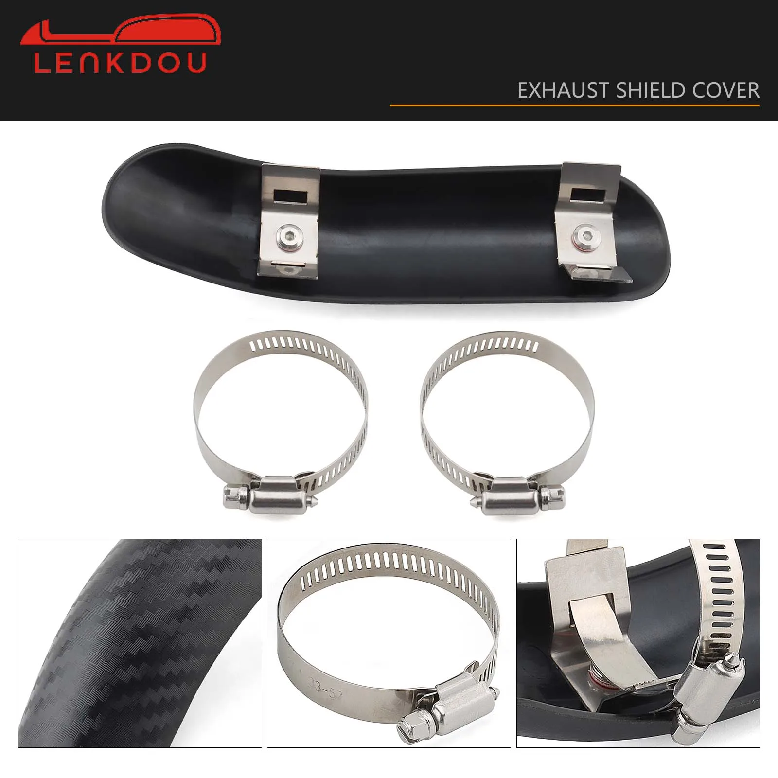 Motorcycle Exhaust Muffler Pipe Heat Shield Cover Heel Protector Guard For Harley Honda Yamaha Kawasaki Chopper Custom Universal