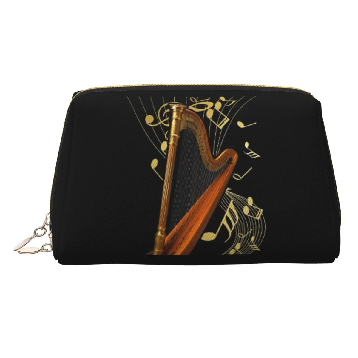 

Арфа и музыкальная нота, женская косметичка, дорожный органайзер для макияжа, сумка для хранения туалетных принадлежностей, Dopp Kit Case