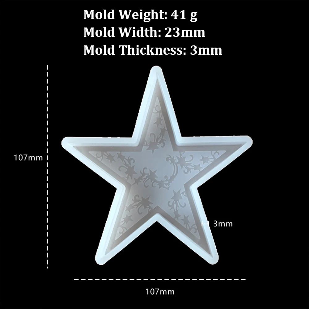 Star Shape Moon Configuration Silicone Aromatherapy Candle Mold Star and Moon Crafts DIY Tool Plaster Molds Silicone Mould 1Pcs