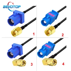 1PCS Fakra C Male to SMA Male Straight / Right Angle 90° Plug RG174 Pigtail GPS Antenna Extension Jumper BEVOTOP RF Coax Cable