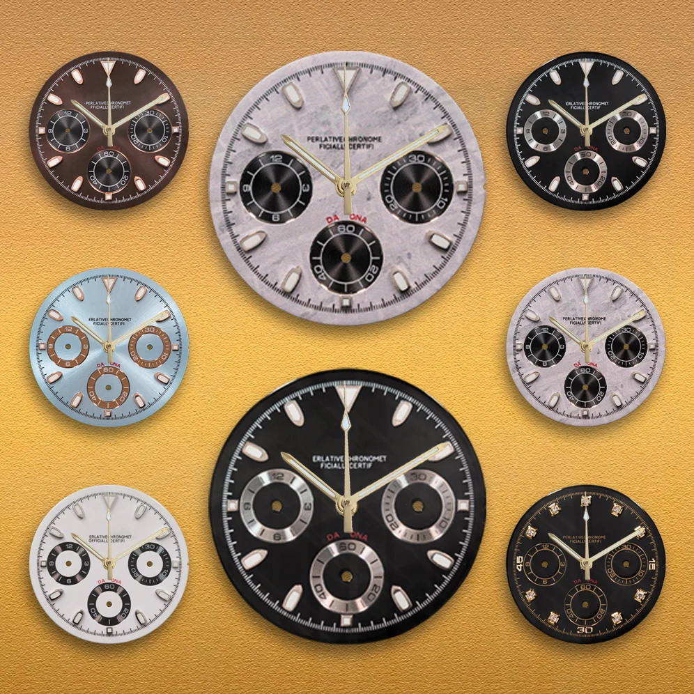 

SEI S Logo 29.5mm VK63 Dial DTN Panda Dial VK63 Movement Green Luminous Watches for men Watch Modification Accessories repair