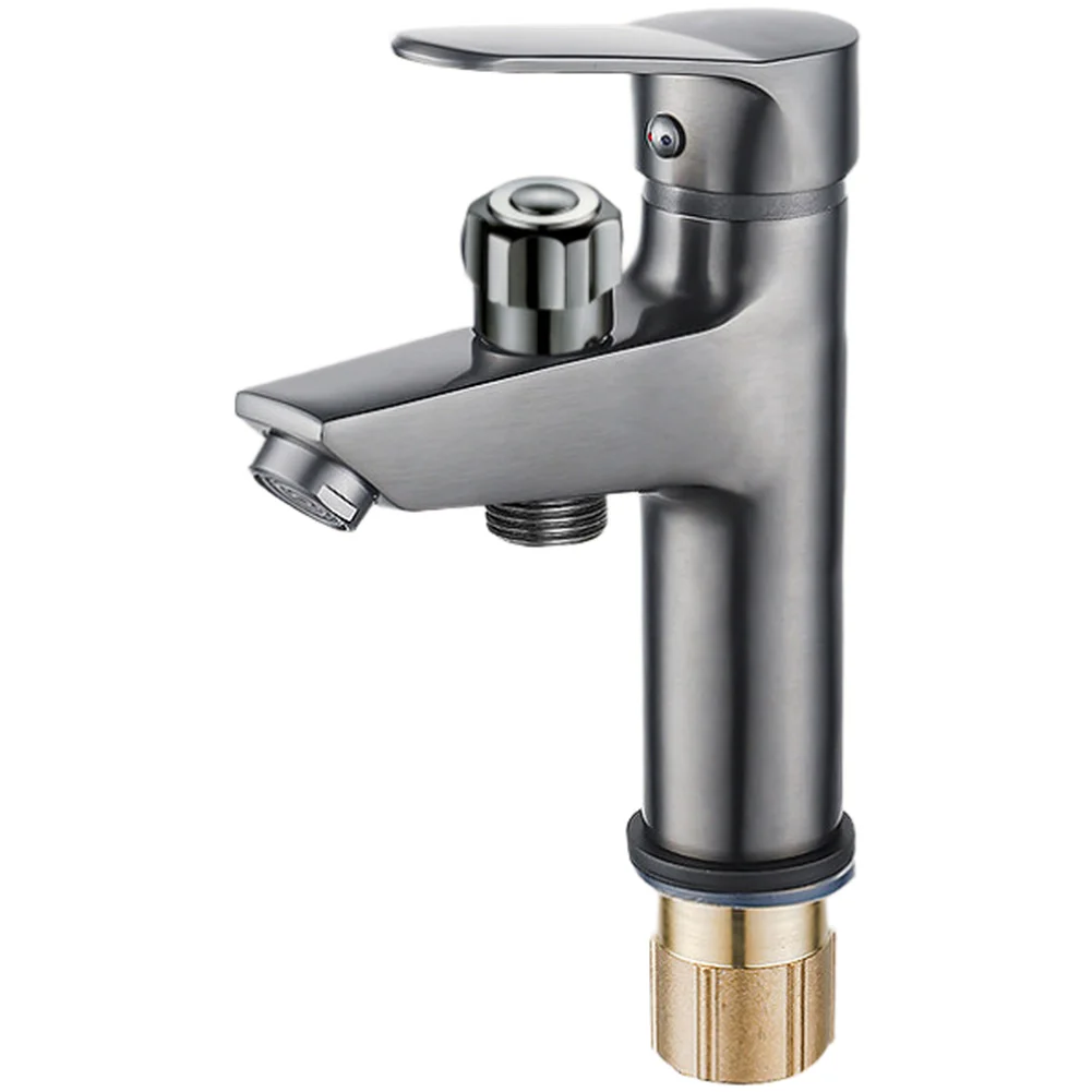Basin Mixer Tap with for Dual Function Design for Bathroom Sink Zinc Alloy Body Disc Valve ABS Aerator Smooth Water Flow Control
