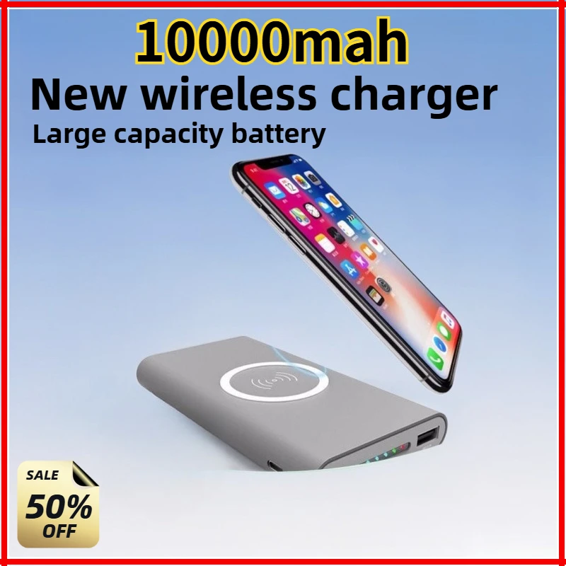10000mAh Portable External Battery Power Bank Wireless Charger PowerBank For iPhone For Samsung For Xiaomi For Huawei