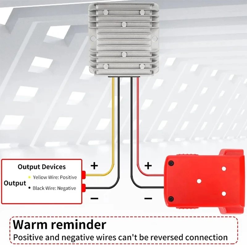 Step Down DC Voltage Converter For Milwaukee Power Wheel Inverter Buck Boost Voltage Regulator Connector DIY Adapter Easy To Use