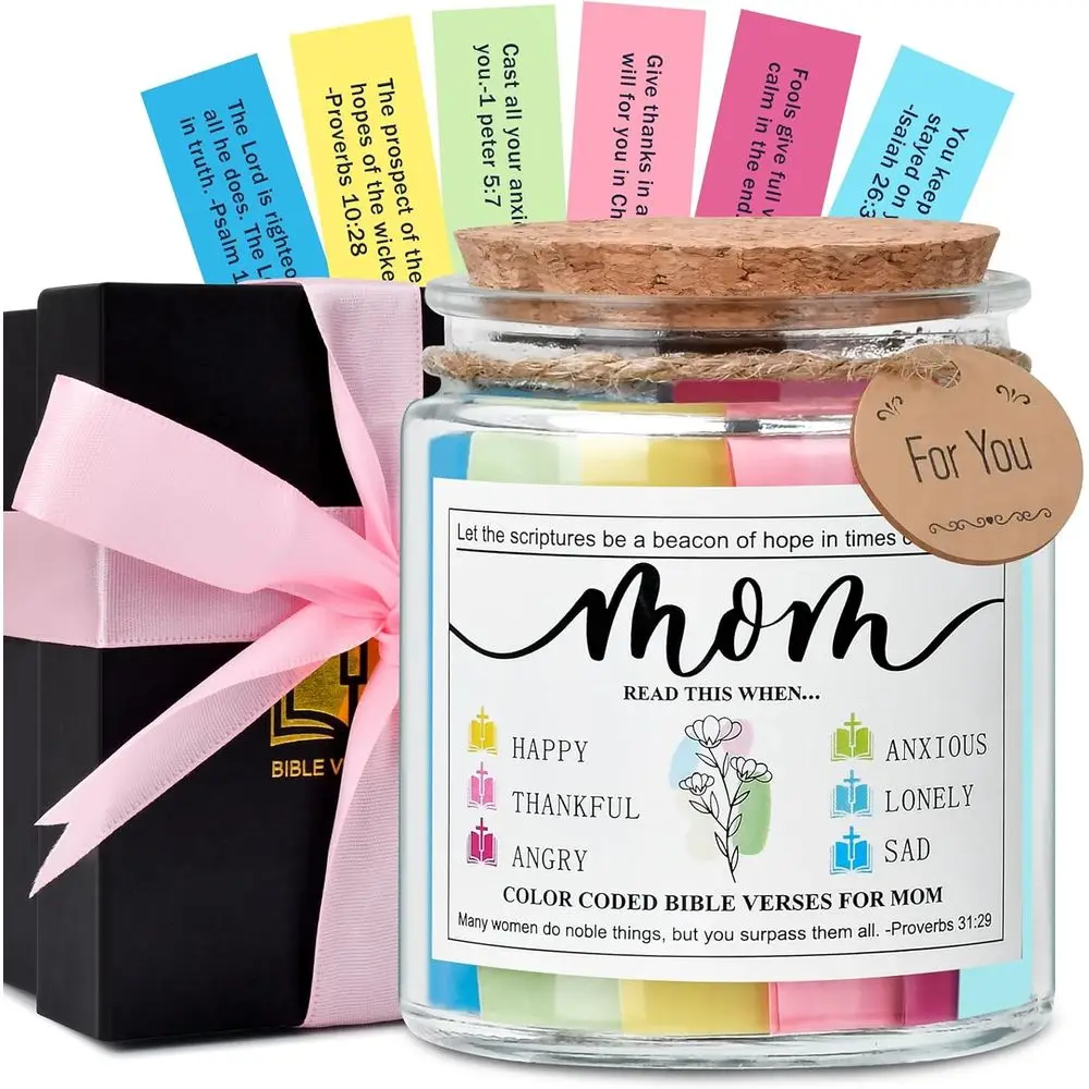 

Inspirational Religious Decorative Jar for Mother's Day Gifts from Daughter, Son, Birthday, Christmas, and Grandma