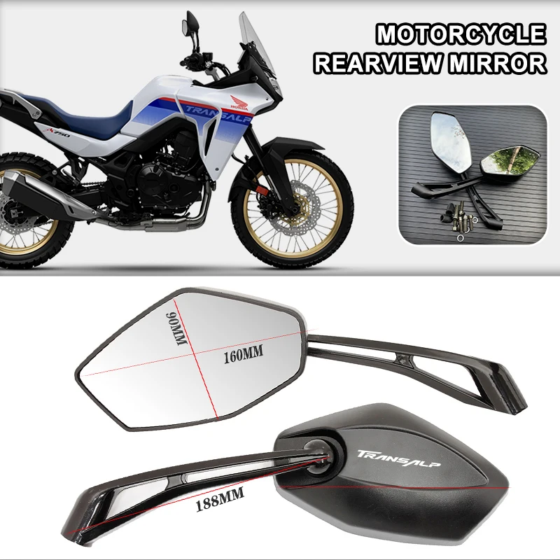 Motorcycle Rearview Mirror ATV Off-Road Biker Moto Motorbike Accessories for Honda Transalp XL750 XL400 XL650 XL700 XL 750 650