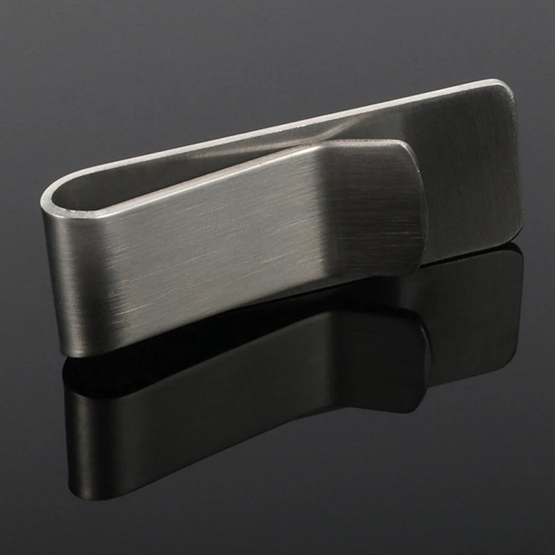 High Quality Stainless Steel Metal Money Clip Fashion Simple Silver Dollar Clamp Holder Bill Clamp for Men Women