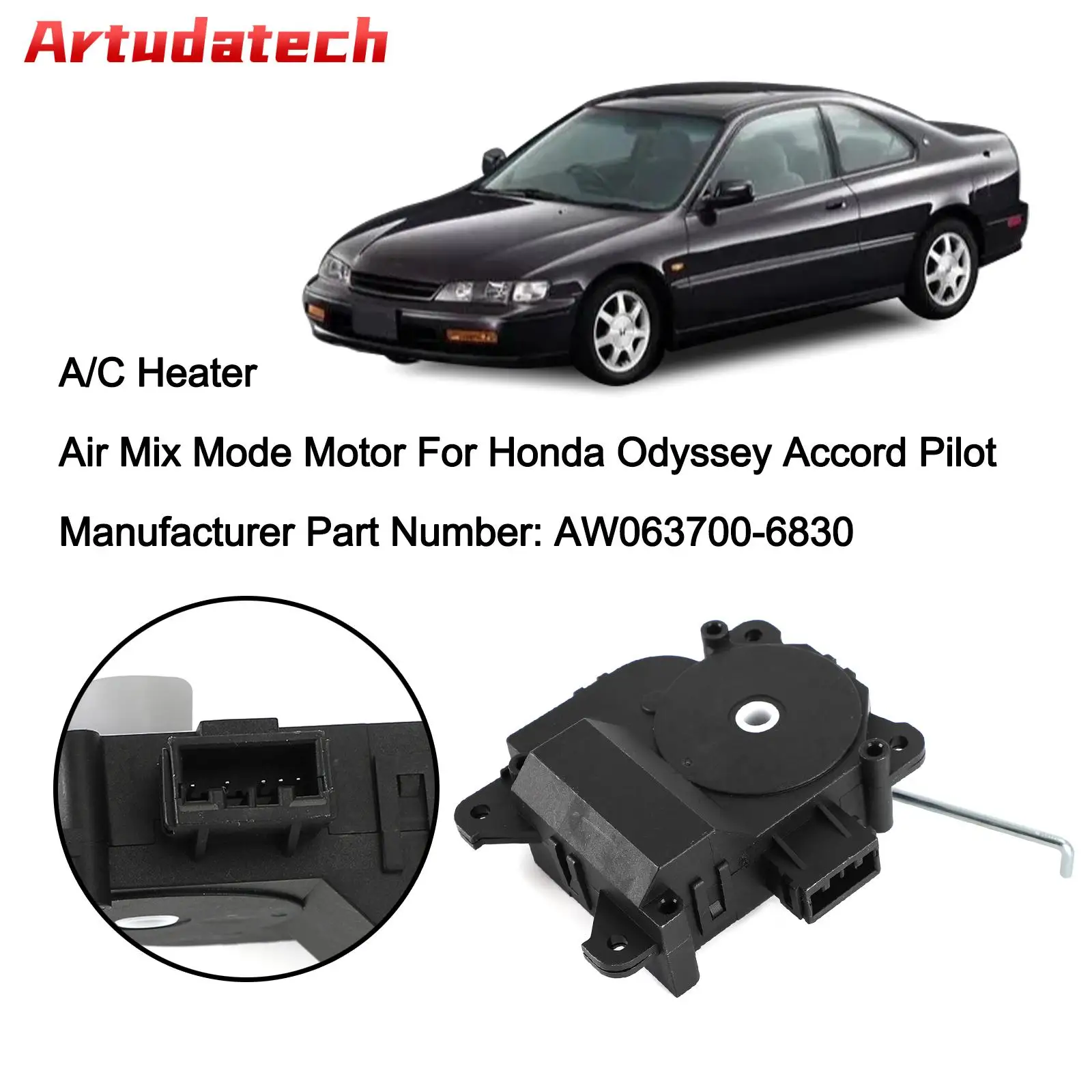 Artudatech HVAC Passenger Air Mix Mode Motor AW063700-6830 For Honda Odyssey Accord Pilot Car Accessories