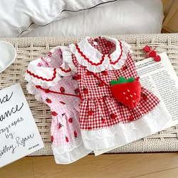 Vestido verano fresas para perros y gatos: Chihuahua y Yorkshire