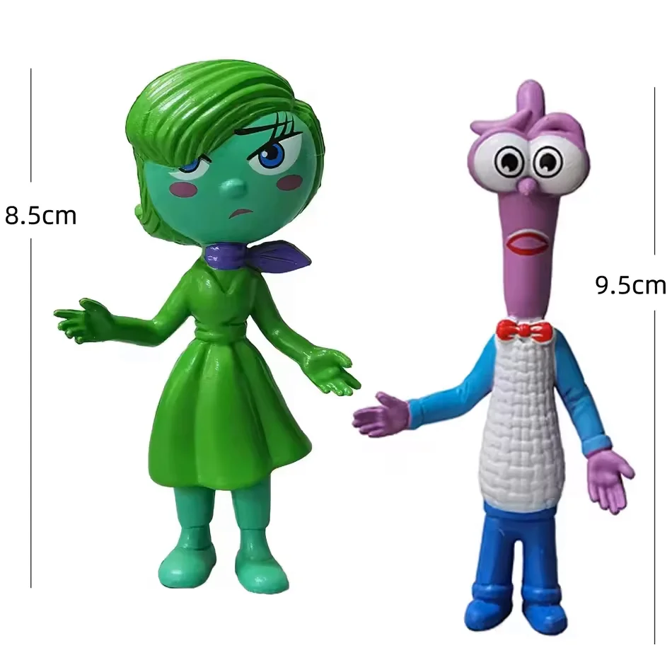 Nowa figurka akcji 8 cm z filmu Inside Out 2, postacie z kreskówki Radość, Strach, Zło, Smutek, Odgryz, Model lalki, figurki, prezent dla dzieci