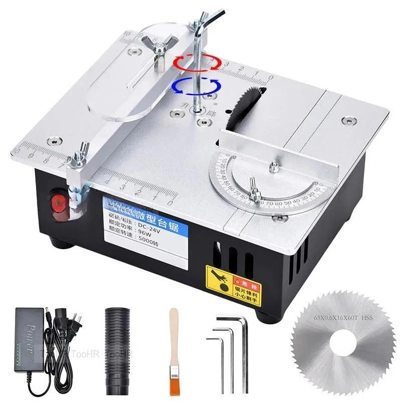 

Mini woodworking motor precision electric table saw cutting tool 775 motor 96W 63mm saw blade