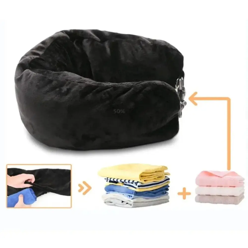 

Gift Lycra Fabric Fillable Travel Neck Pillow Waterproof Ultra Soft Fuzz Stuffable Neck Carry Portable Pillowcase Storage Bag