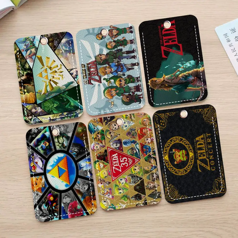 حامل بطاقة الوصول PU من The Legend of Z-Zeldas Game Style مع سلسلة مفاتيح - حماية تنفيذية لبطاقة البنك، حافظة بطاقة حافلة Subway #1