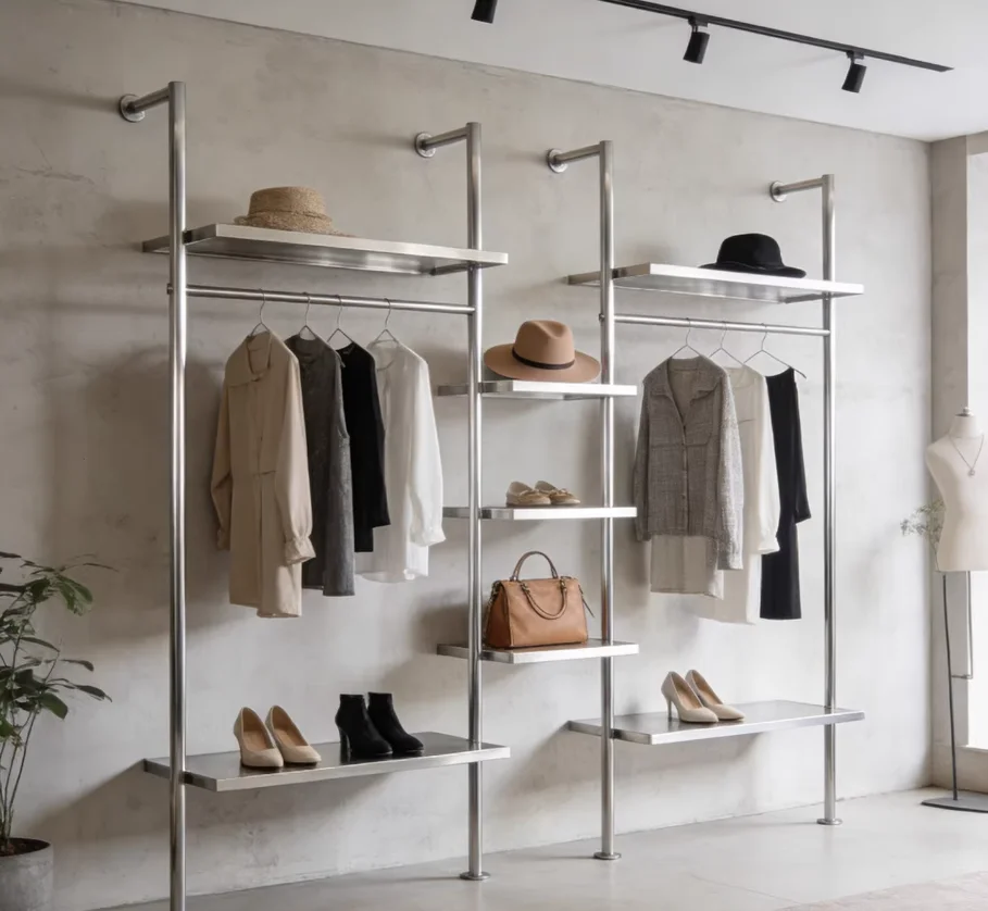 

Women's Clothing Storewrought Iron Clothing Store Hanging Hanger Floor-to-ceiling Ins Style Women's Clothing Store Vertical Thic