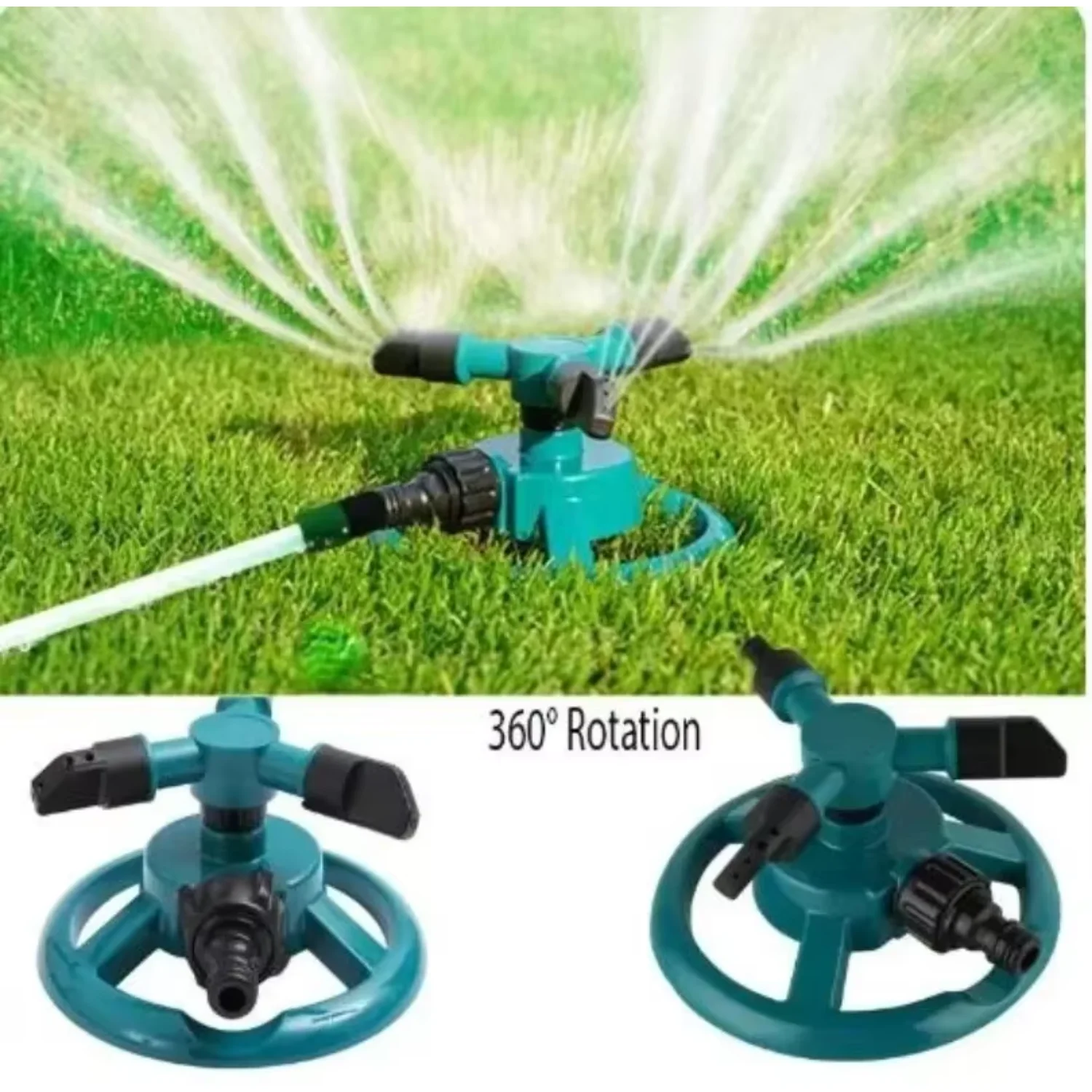 Automatic Sprinkler  Degree Automatic Rotating Water Spray Sprinkler Nozzle Garden Lawn Garden Watering Irrigation Supplies