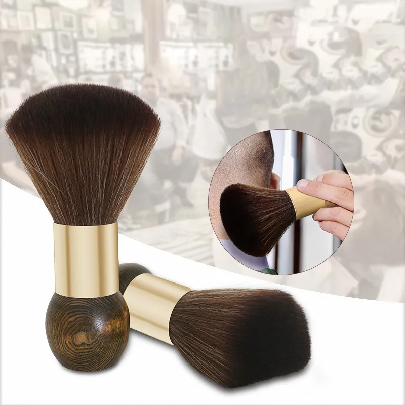 

Мягкая щетина, парикмахерская щетка для шеи, щетка для волос для салона, чистка волос, профессиональная деревянная ручка, парикмахерский инструмент