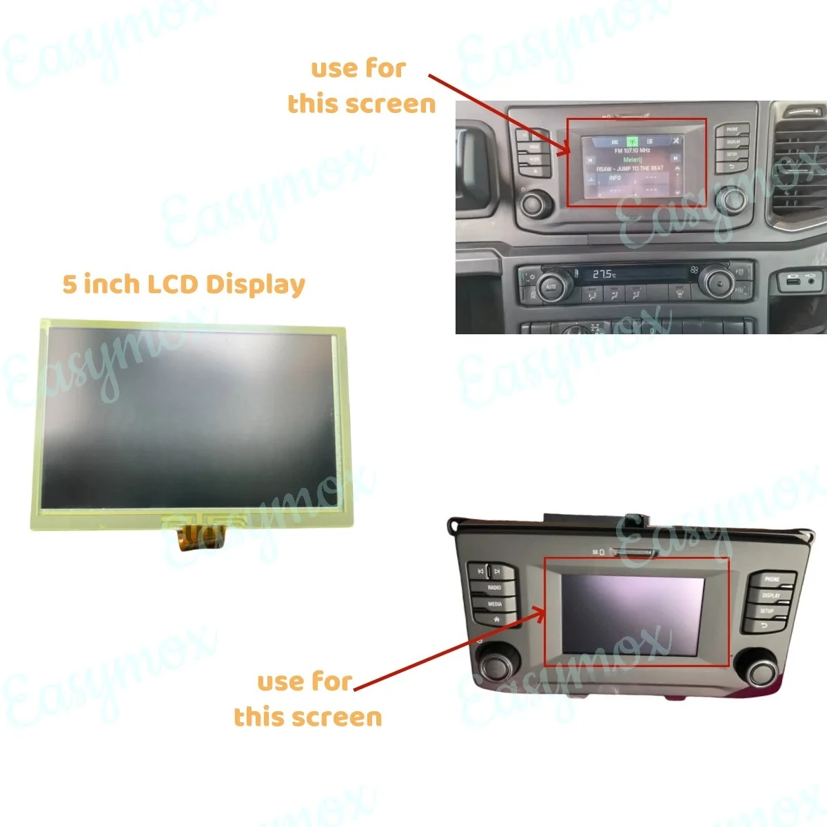 

5" LCD Display for SCANIA_AUS4 Radio System Truck Entertainment Basic Replacement