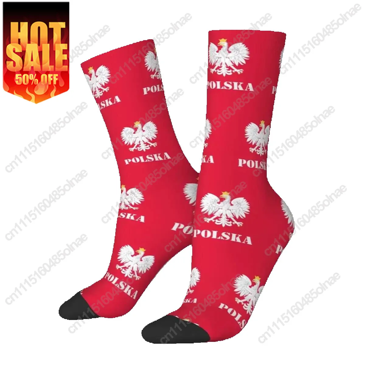 Poland Polish Flag Harajuku Sock High Quality Stockings All Season Long Socks Accessories For Man's Woman's Birthday Present