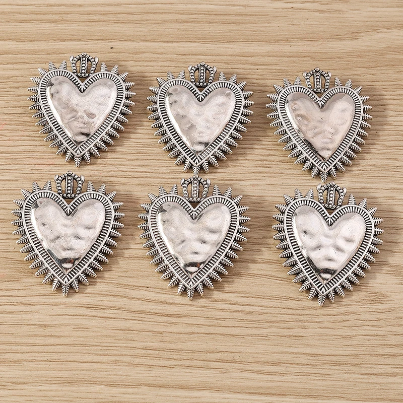 4pcs Mix Cute Alloy Love Heart Charms Pendants for Jewelry Making Drop Earrings Necklaces Bracelets DIY Handmade Crafts Supplies