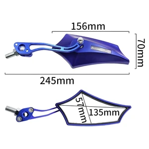 CNC -Motorradspiegel Rückspiegel, Pedal, Universal, Modifikation, Zubehör 8 Hauptverkaufsspiegel mit PE - №8