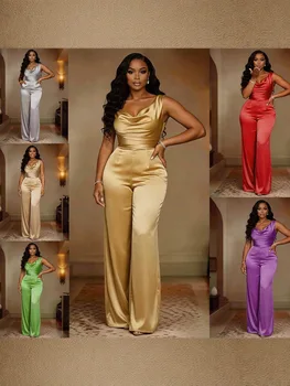 Satin Wide Leg Jumpsuit 1