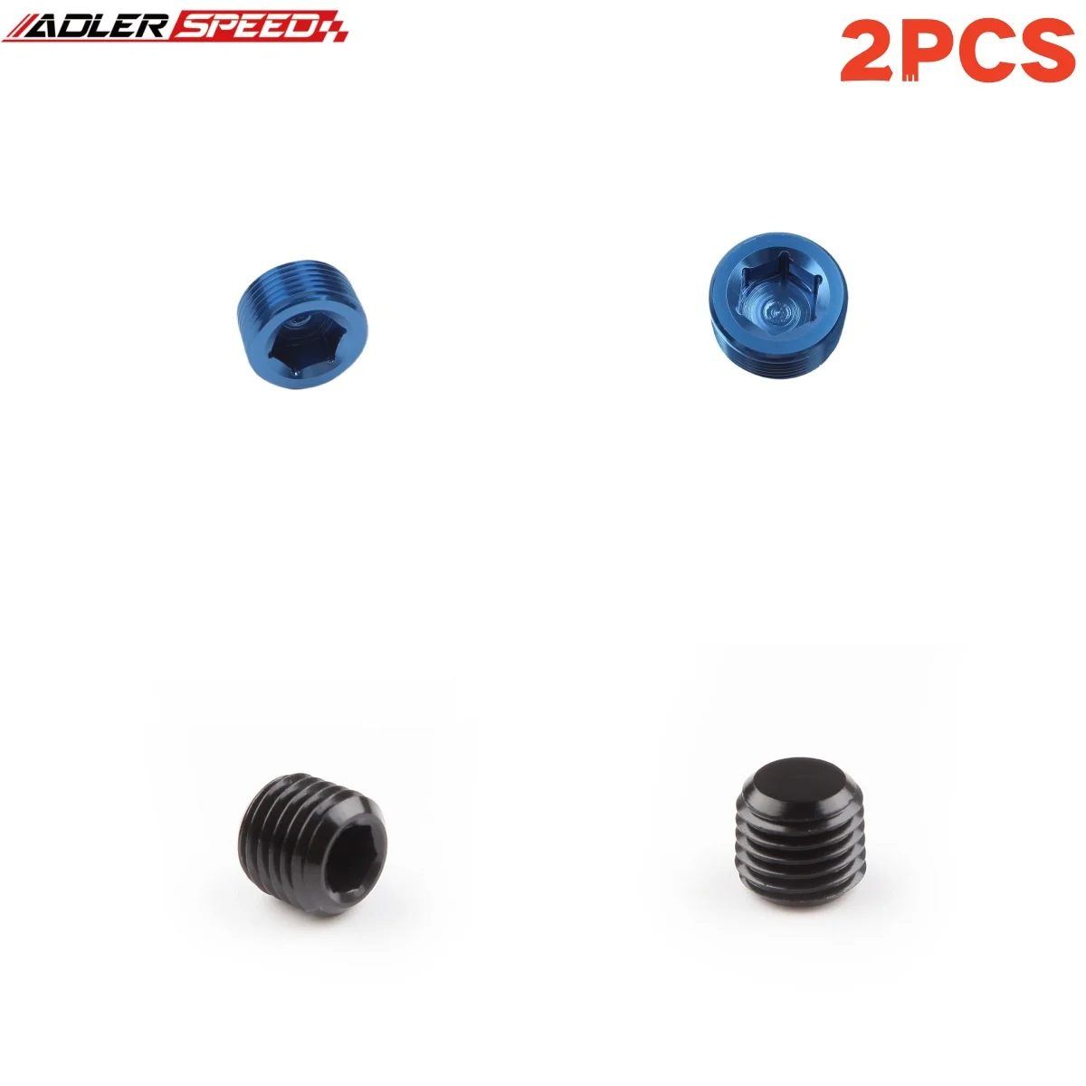 

2pcs/pack 1/8" 1/4“ 1/2” 3/8“ 3/4”NPT Pipe Thread NPT Hex Socket Plug NPT Pipe Plug Aluminum Steel Anodized Black