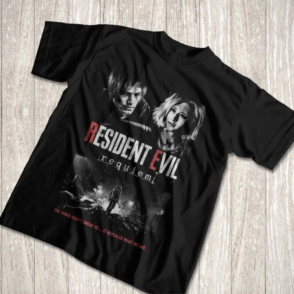 Resident Evil Requiem, Leon Kennedy T-shirt Men's T-shirt Summer New Cotton Retro Unisex Casual Fashion T-shirt