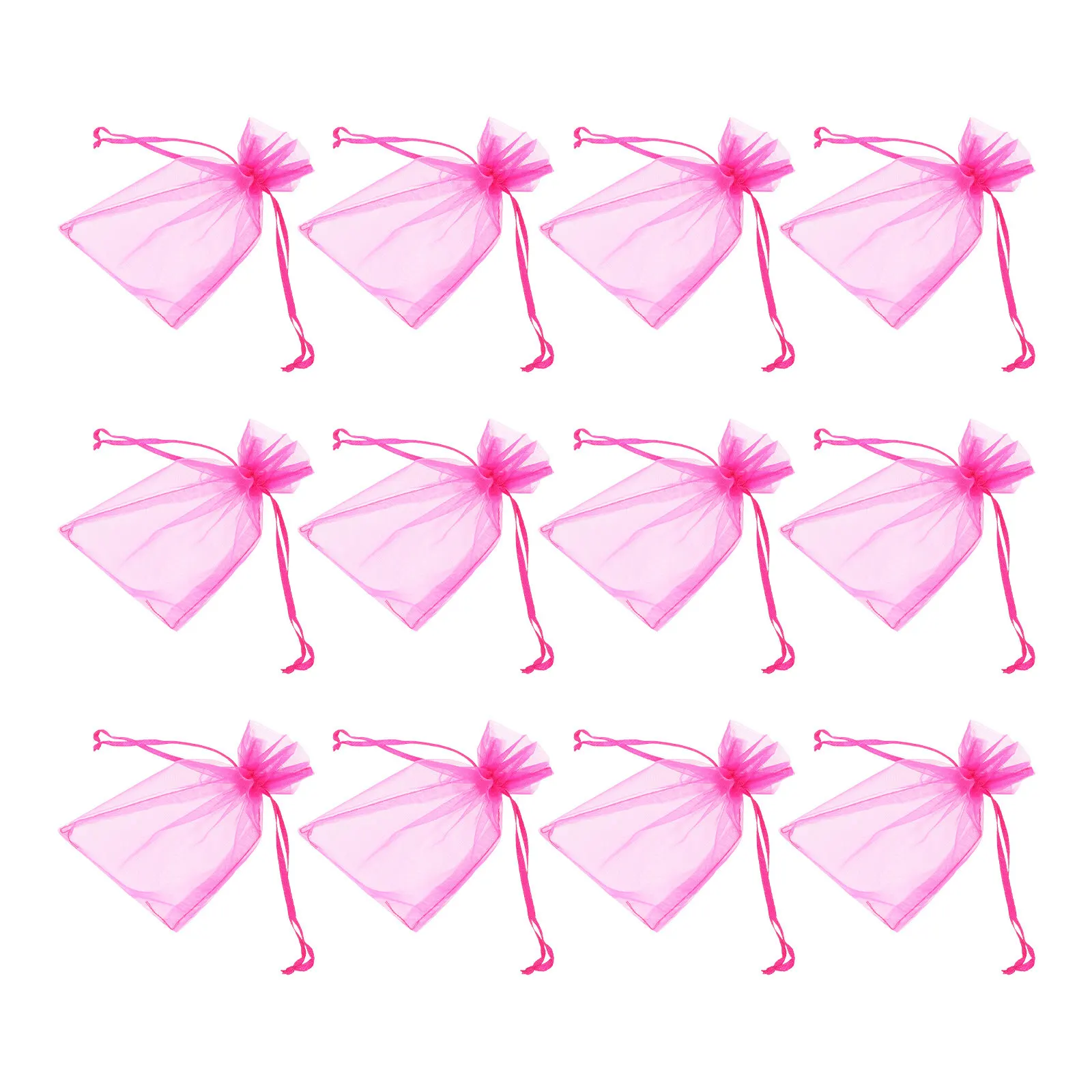 

100Pcs Strong Reusable Organza Drawstring Gift Bags Jewelry Storage Pouches for Homemade Crafts Rosaries Chains Travel Display