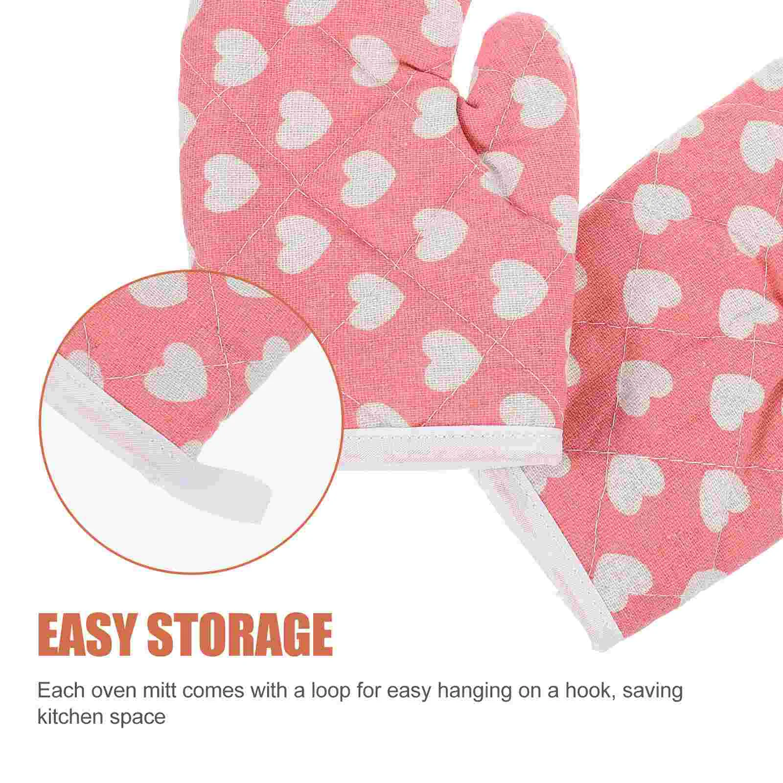 2 Pcs Heat Insulation Anti- Cooking Small Oven Mitts Accessories Cotton Children Microwave Children's