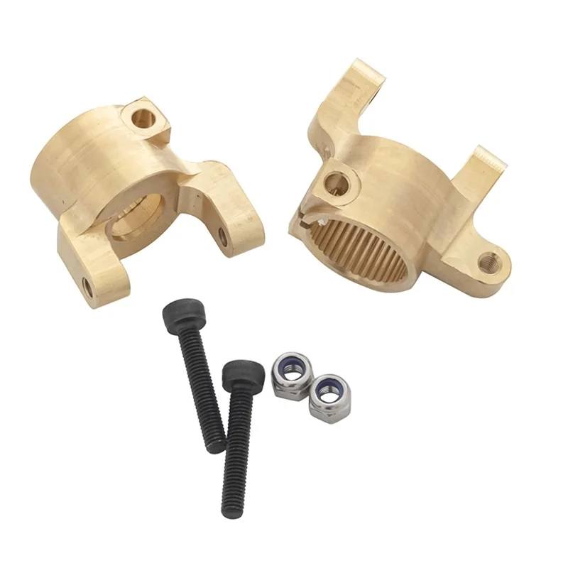 

2Pcs Brass Heavy Duty Front C Hub Carrier Caster Block C Seat For Axial SCX10 II 90046 90047 1/10 RC Crawler Car Parts