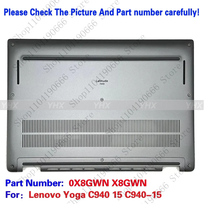 

bd New For Dell Latitude 7440 E7440 Bottom Cover Lower Case Back Shell 0X8GWN.