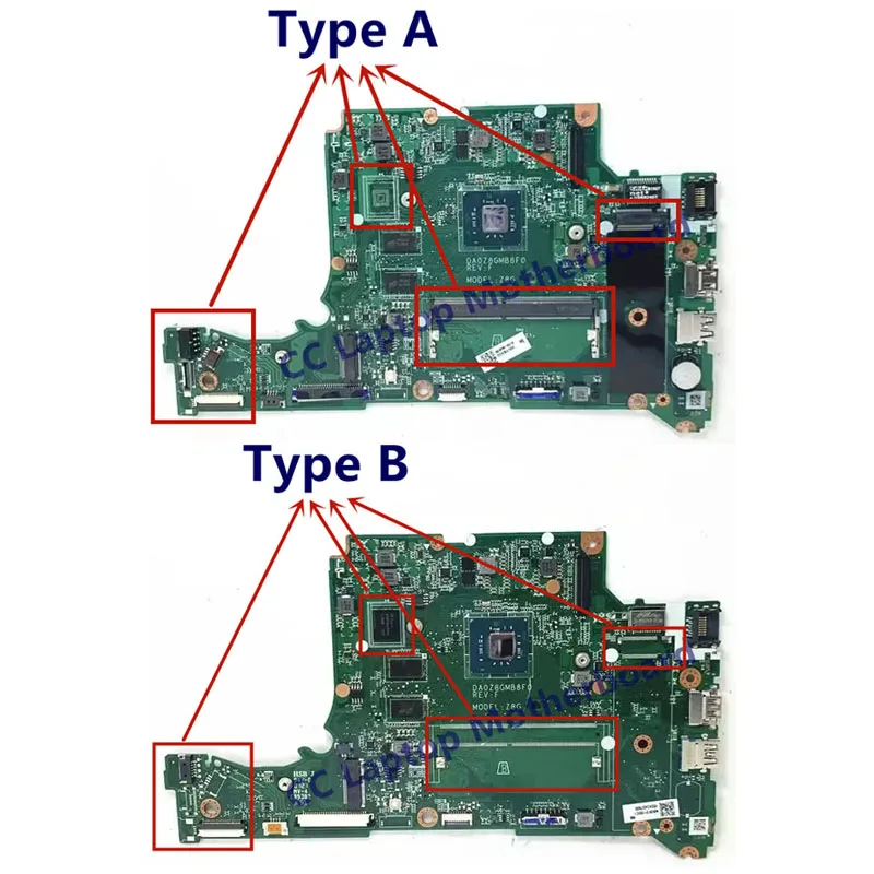 

DA0Z8GMB8F0 Mainboard For Acer A314-32 A315-32 Laptop Motherboard With N4000/N4020/N4100 CPU 4GB 100% Full Tested Working Well