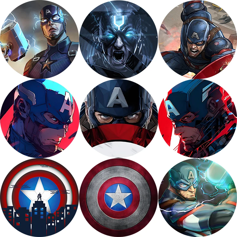 Anime Phone Socket Folding Phone Holder Captain America Stand Phones Grip Mobile Phone Accessories Soporte Movil For iPhone 15