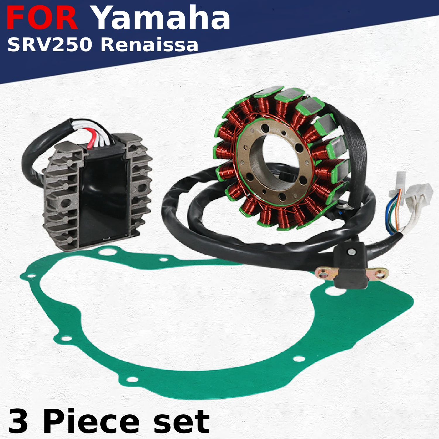 يناسب ياماها SRV250 رينيسا 1996-1997 سنوات منظم مغناطيسي الجزء الثابت لفائف مجموعات ربط السيراميك الارضي 4DN-81410-00/3LS-81960-00/3DM-15451-00