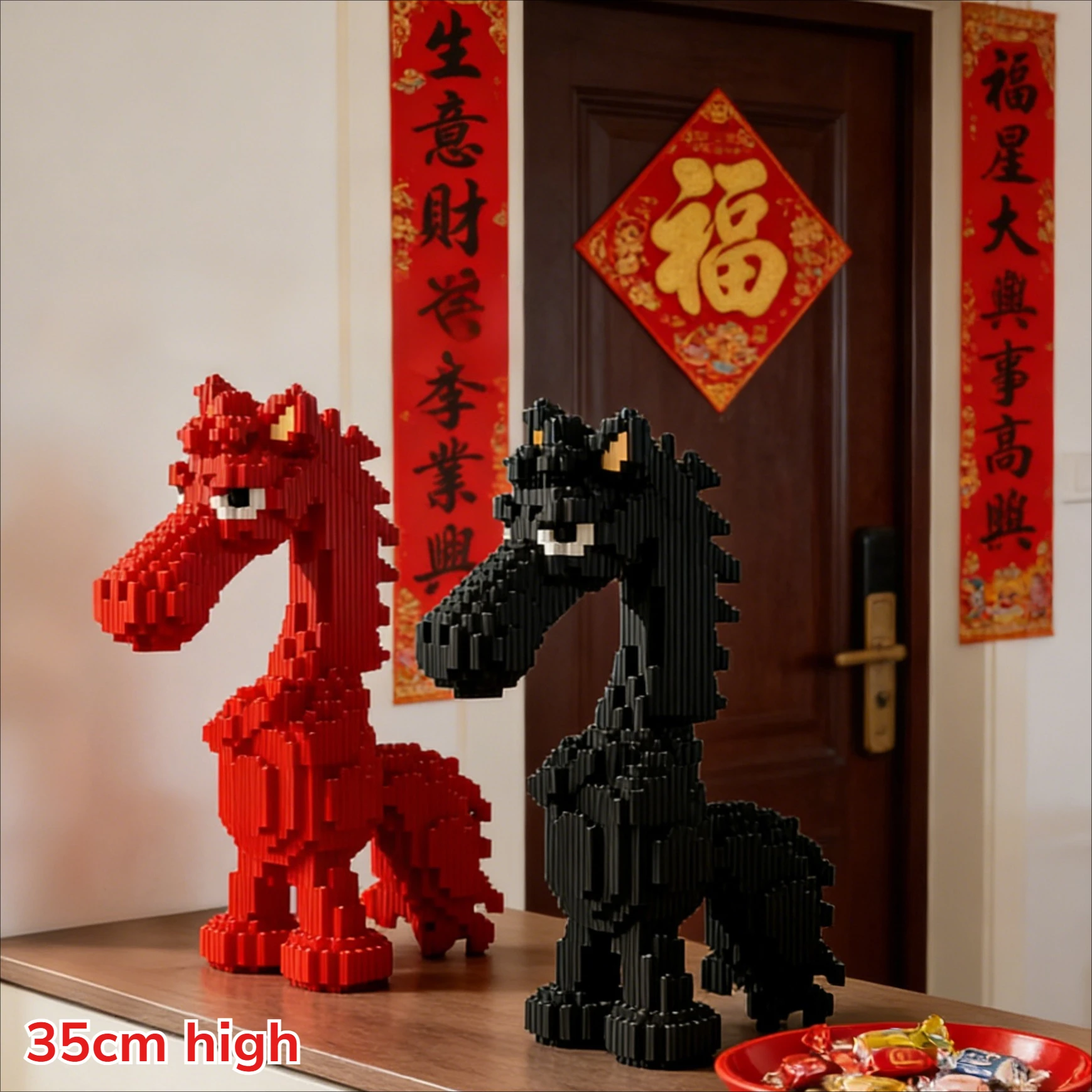 

DIY сборка модель лошади 35 см абстрактные 3D строительные блоки украшение для вечеринки праздничный подарок подарок дружбы креативный строительный набор