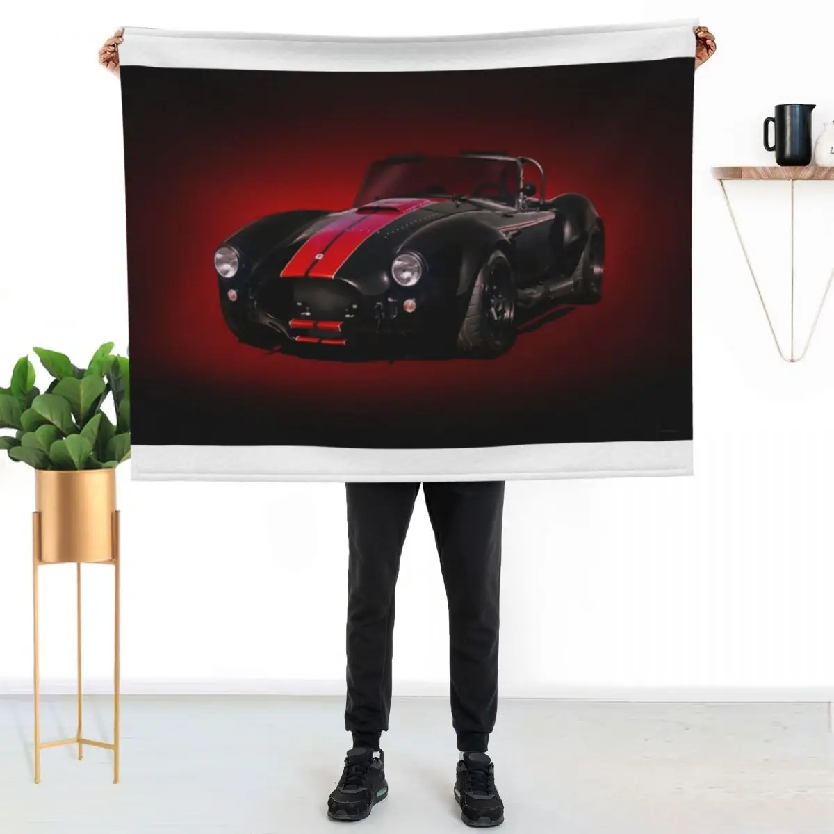 

1965 Superformance Cobra Replica Throw Blanket Warm Cozy Throw Blanket for Living Room Couch
