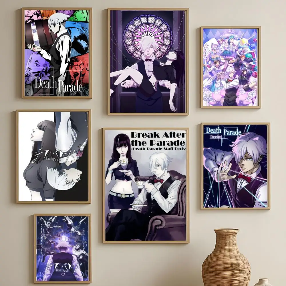 Popular Anime Death Parade Poster Versatile HD Waterproof Wall Art Self-Adhesive Decor for Any Space Ideal Gift