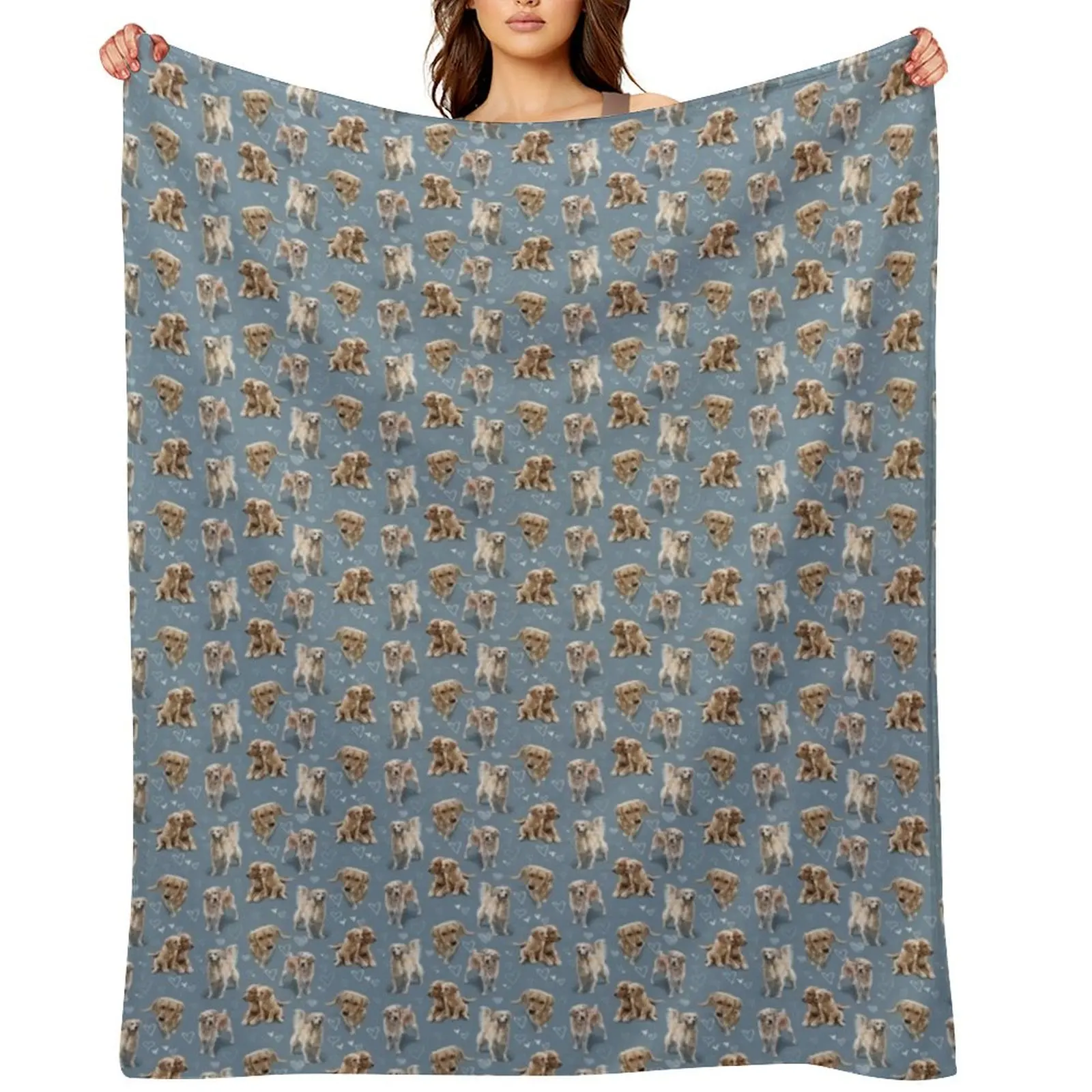 

The Golden Retriever Throw Blanket Hairy warm winter Furrys Blankets