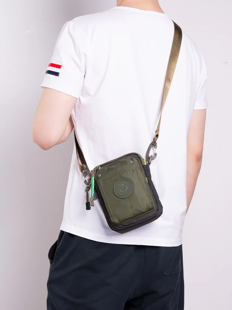 Volunteer Crossbody Bags for Men Fashion Waterproof Phone Oxford Cloth Casual Small Messenger Men's Shoulder Sling Bag 1652-11