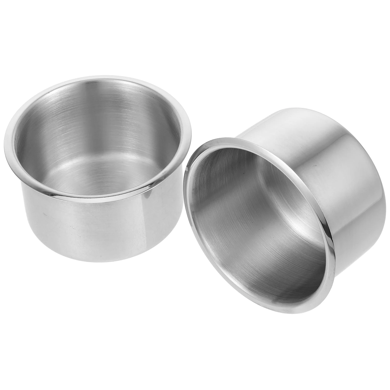 2 Pcs Boat Coaster Drinks Can Holder Recessed Cup Holders Caravan Accessories Stainless Steel Insert for Rv Storage