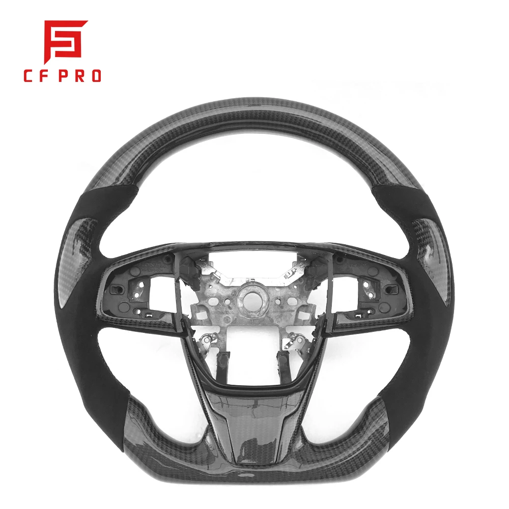 Carbon Fiber Steering Wheel For Honda Civic 10th Gen FK8 2016-2018 Customized