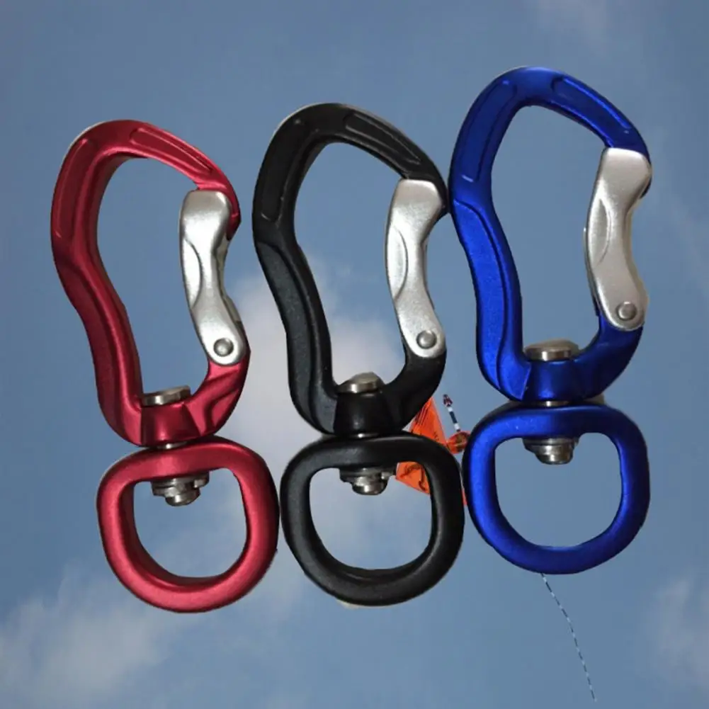 Swing Swivel Carabiner Hanging Buckle Aluminum Alloy 360º Swivel Rotating Self Auto Locking Carabiner Versatile Carabiner Clip