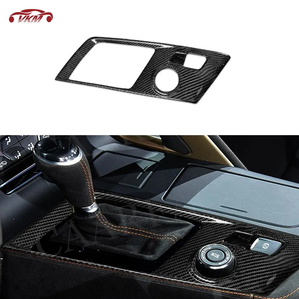 

Car Interior Trims Gear Shift Panel Cover Stickers for Chevrolet Corvette 2014-2019 Carbon Fiber Decoration Accessories Parts