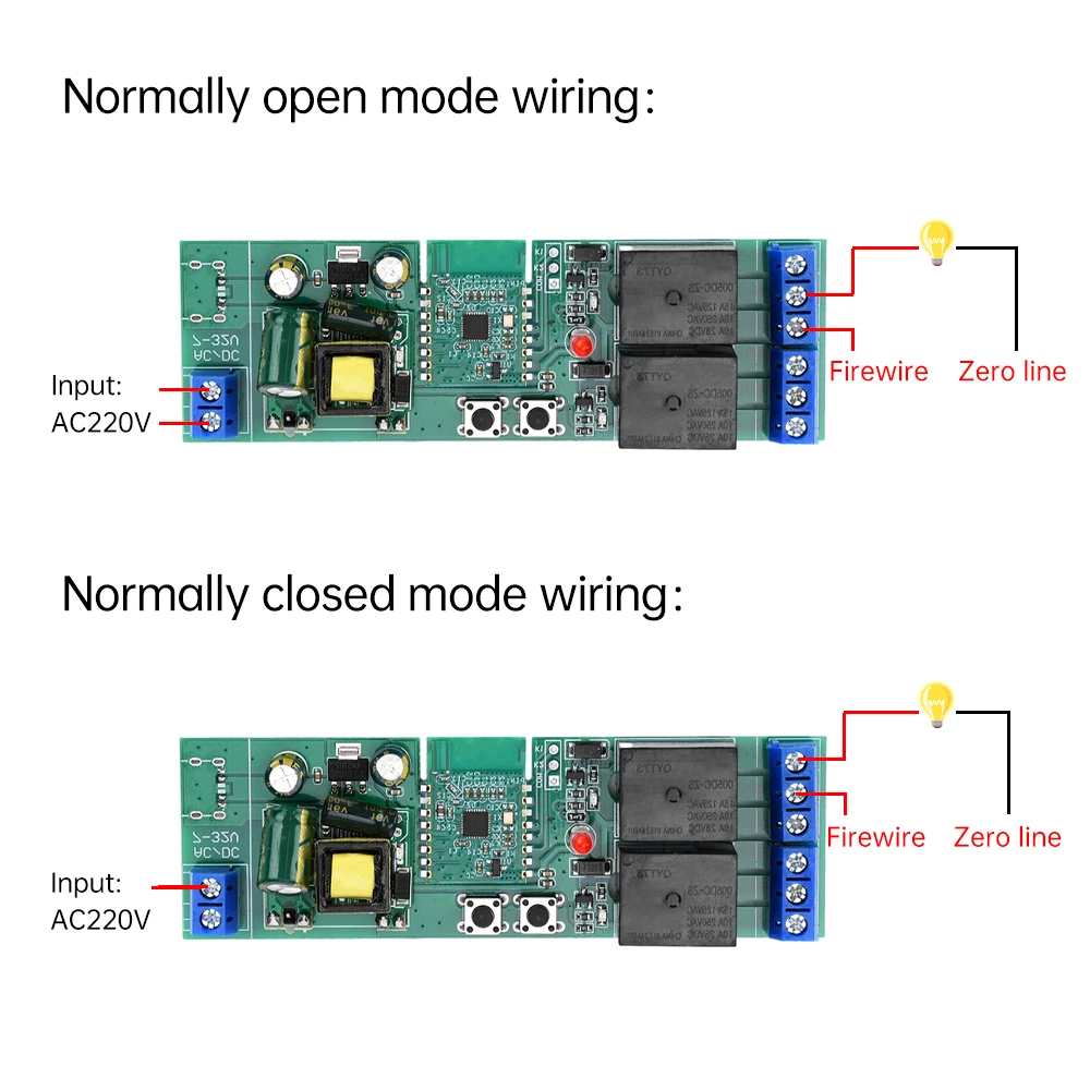 AC220V 1CH 2CH 3CH BT Wifi Intelligent Switch Relay Module Jog Self Locking Interlock Mode Remote Control Switch Module