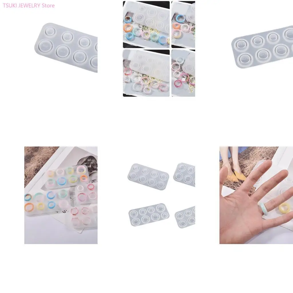 

62KE Silicone Resin Ring Mold Jewelry Casting Mold for Making Rings,Earrings,Pendants