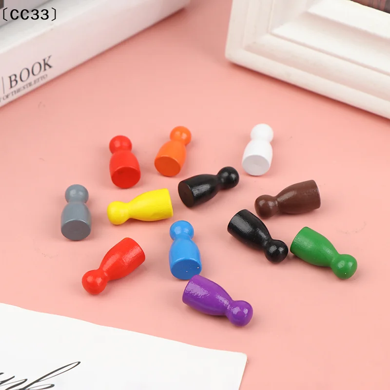 

100PCS Diameter Pawn Wooden Pawn Pieces Chess BoardGame Accessories MarkingColor〔CC33〕