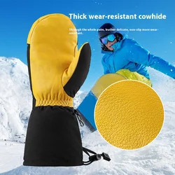 Five-Finger Ski Gloves Mountaineering Running Splashproof Abalone Casserole 3m Insulation Cotton Ski Warm Gloves