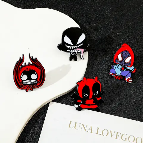 Venom Anime Actionfigur Pins Coola Marvel-märken för ryggsäckar och cosplay-kostymer 8 best sales nålgift - №5